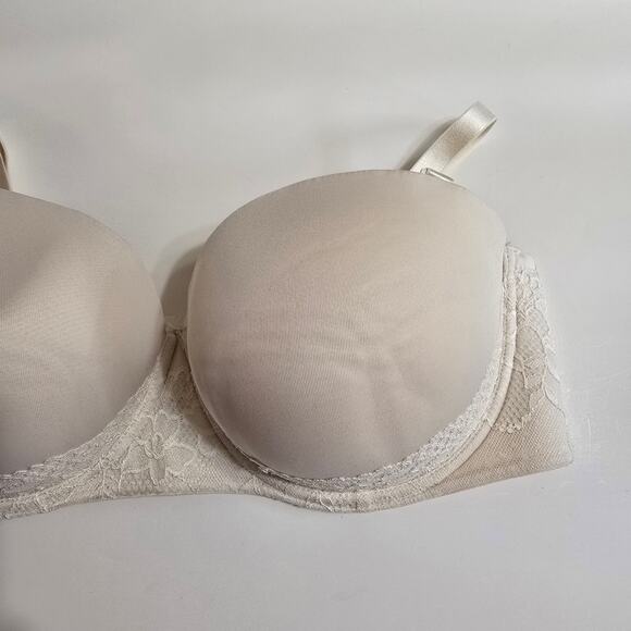 Torrid Push-Up Multi-Way Cream White Underwire Bra Size 40DD 40E - Picture 3 of 9